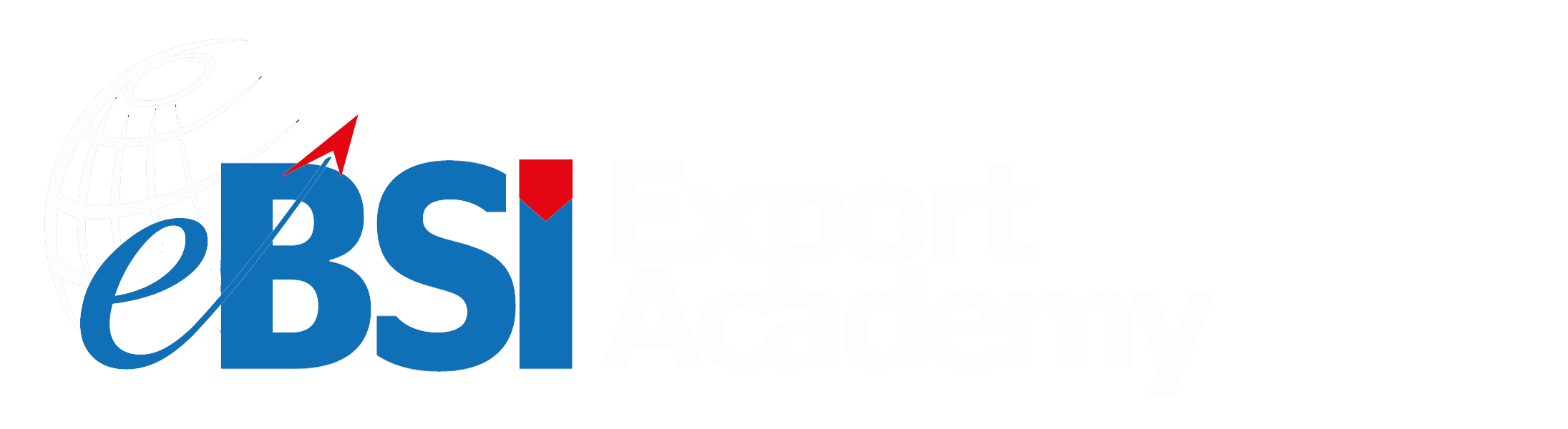 eBSI Export Academy horizontal logo for dark backgrounds