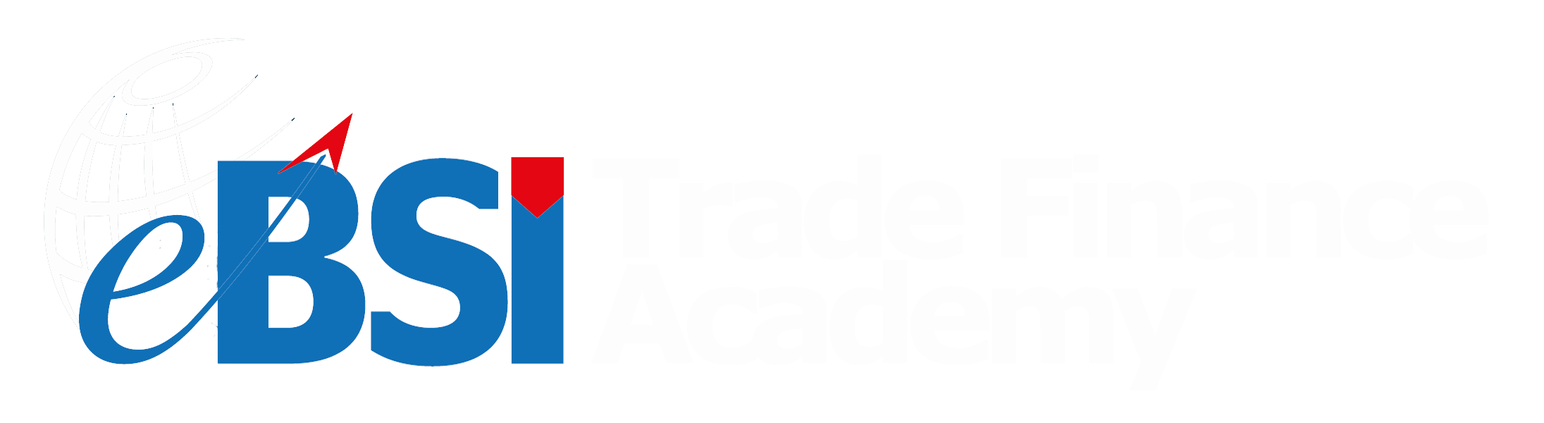 eBSI Trade Finance Academy horizontal logo for dark backgrounds